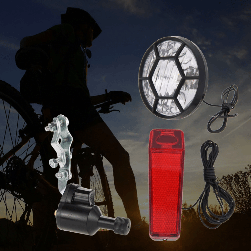 Bike Dynamo Light - Dynamo Fietsverlichtingset Geen batterijen nodig ABS