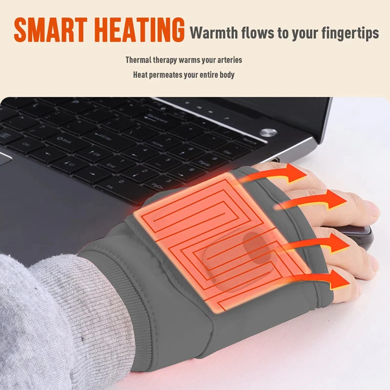 Cycling Gear Essentials - USB-oplaadverwarmingshandschoenen met temperatuuraanpassingsfunctie op drie niveaus,