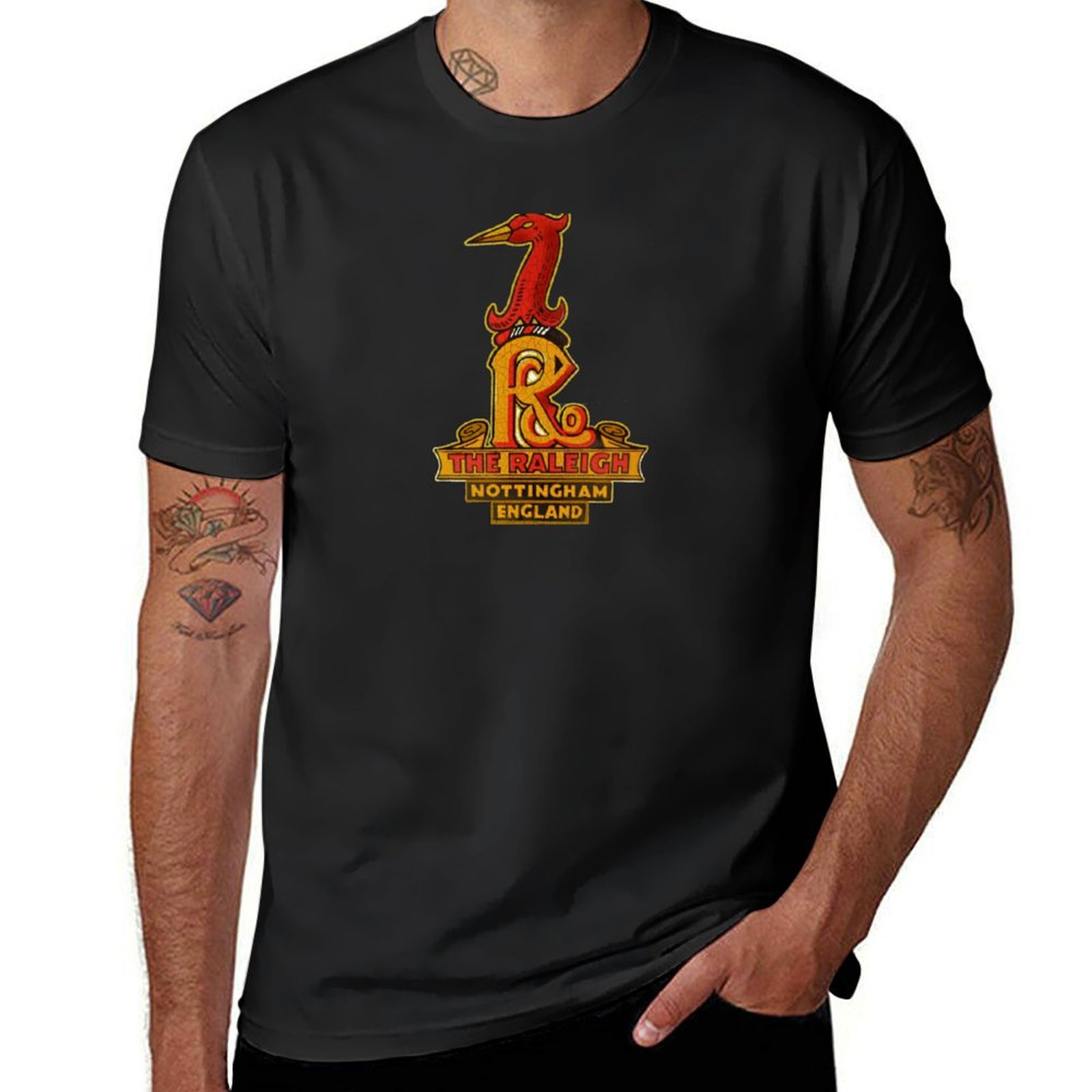 Vintage Cycling Gear - Raleigh Vintage Fietsen Engeland T-Shirt Blanks