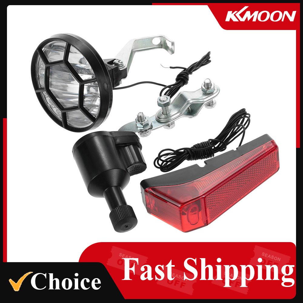 Bike Dynamo Light - Fietsverlichting Set Kit Fietsveiligheid Voorkoplamp Achterlicht