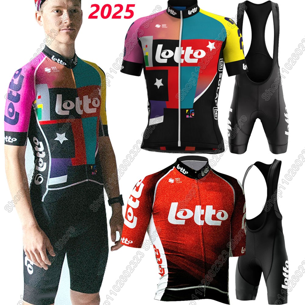 Cycling Gear Logo - Lotto team 2025 wielertrui set Zomer