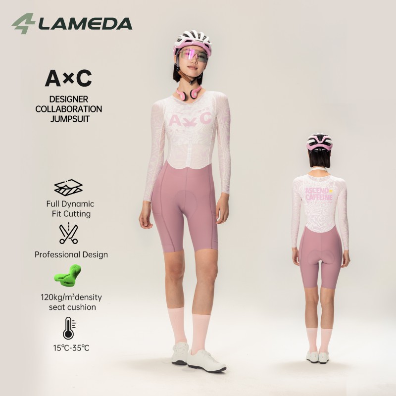 Cycling Gear Lycra - LAMEDA Dames Fietspak Lange Mouwen Shorts