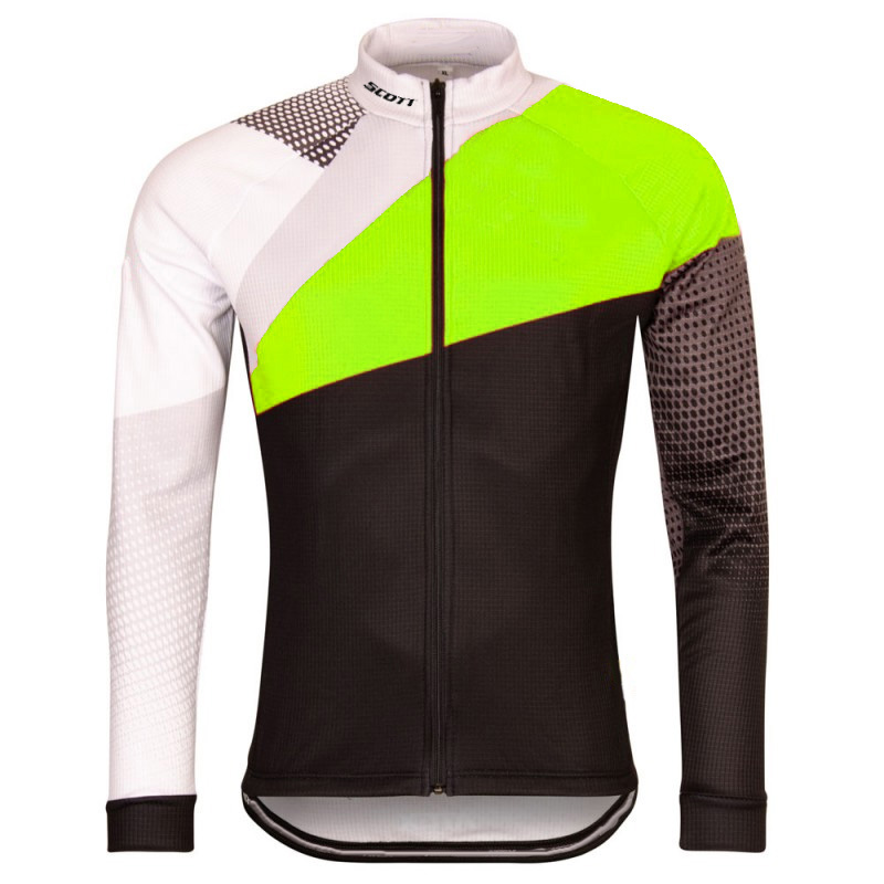 Cycling Gear Lycra - Pro Wielerjas, Groen Shirt Met Lange