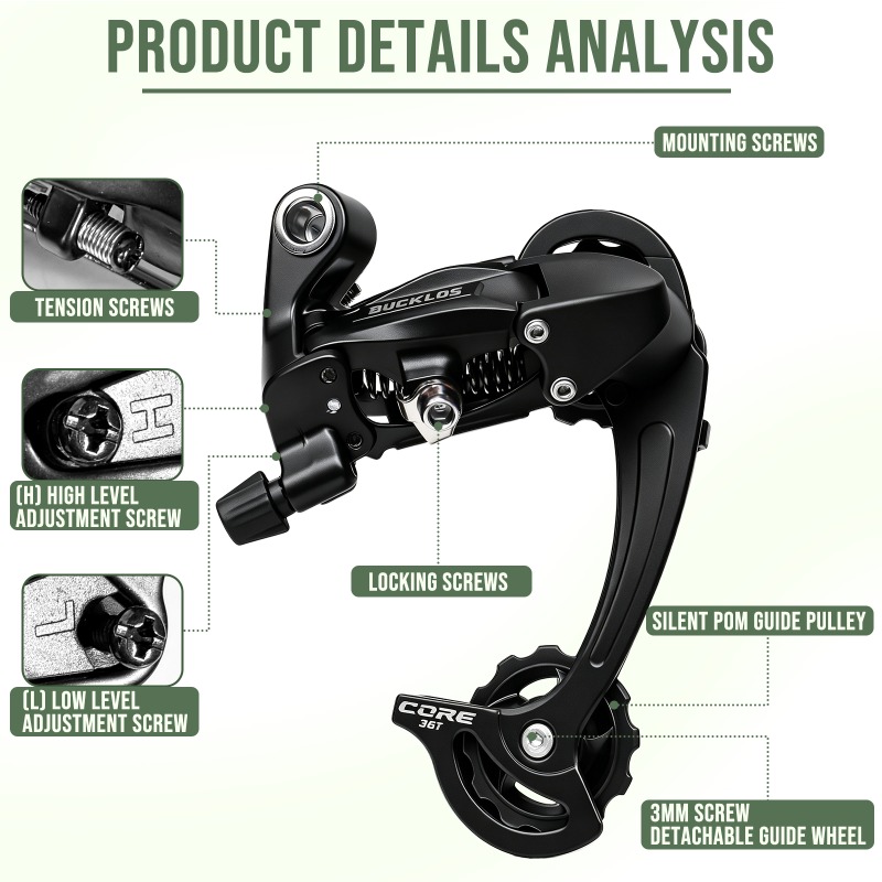BUCKLOS 10-speed MTB achterder - Cycling Gear Stand recensie en prijs