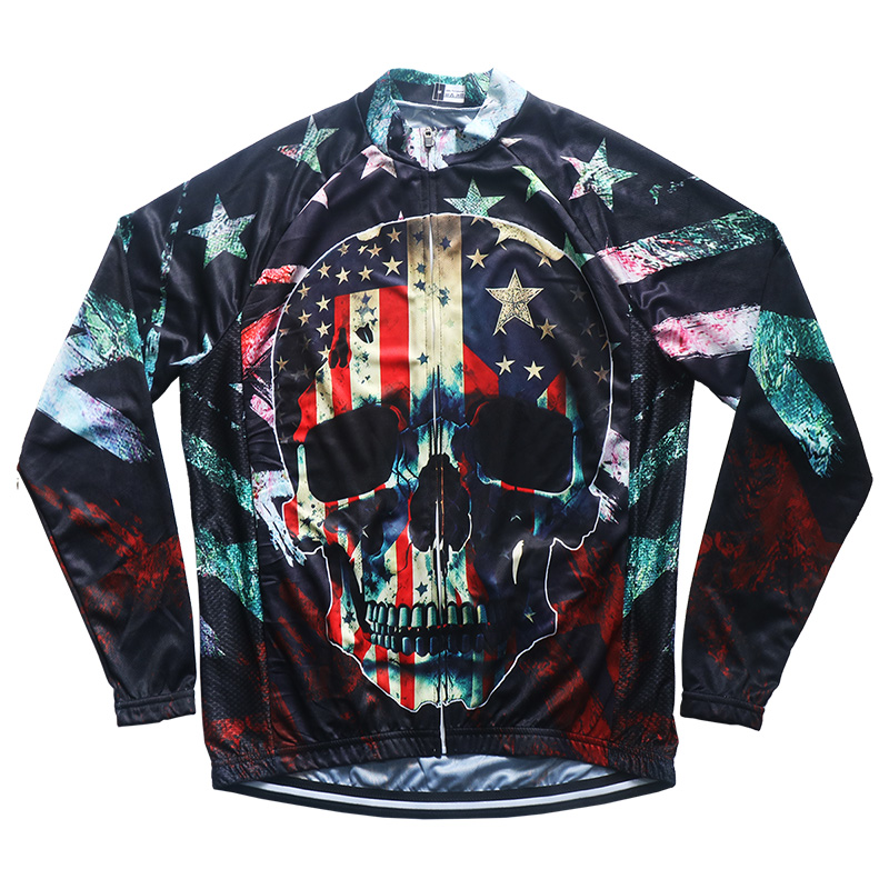 Fietsshirtjas, USA Skull, moto - Cycling Gear Lycra recensie en prijs