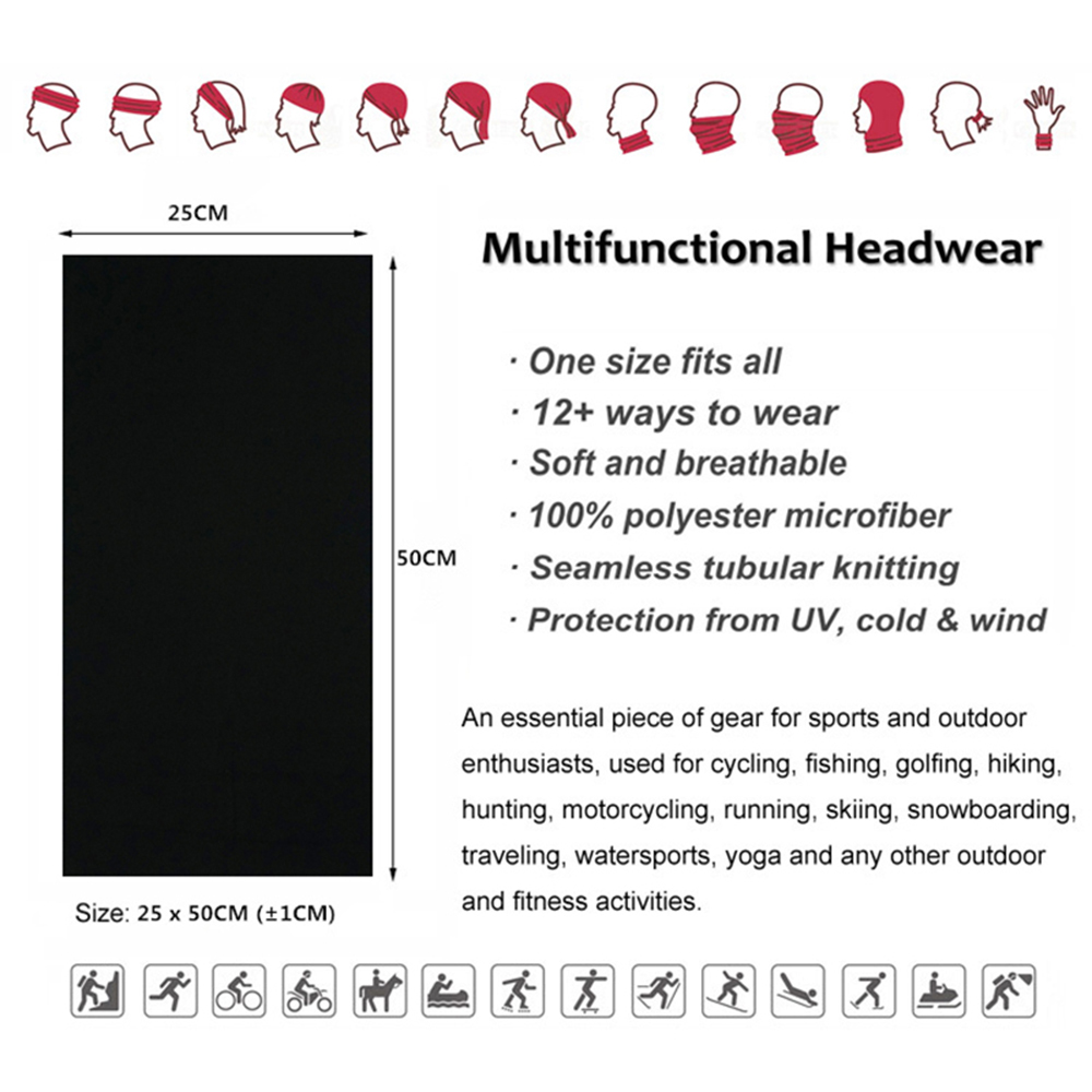 Naadloze effen kleur bandana's - Cycling Gear Men recensie en prijs